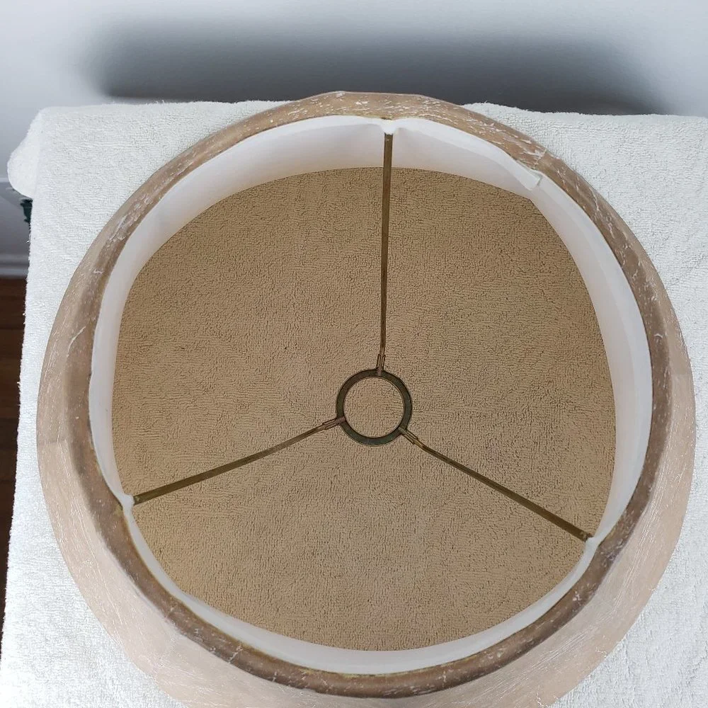 Lamp Shade Tan with White Veins